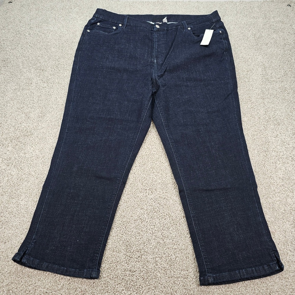 New D&Co Denim Company dark wash straight leg jeans Womens Plus size 22W